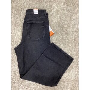 NWT GLORIA VANDERBILT SIZE 16 Women's Black Jeans Relaxed Straight Leg